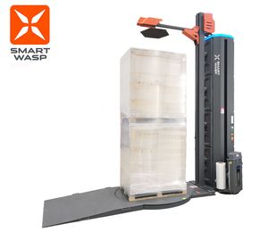 Intelligent Top Pressure Pallet Wrapping Machine with Auto Cutting Film Function, Semi Auto Top Plate Pallet Stretch Wrapping Machine