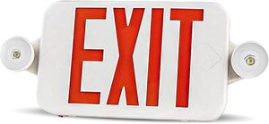 2PCS Red LED Exit Sign with Emergency Lights|