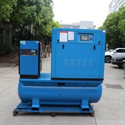Germany Silent Portable Rotary Screw Air Compressor 15kw 500L 8bar with Dryer Filters and Tank