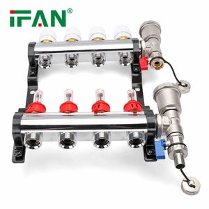 Ifan Forged Plumbing Brass Manifold Water Supply Systems Brass Water Manifold for Multilayer Pipe HVAC