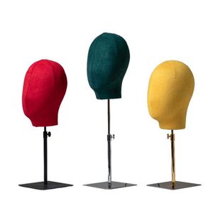 Soft Velvet Hat Mannequin Head for Boutique Headwear Accessories Display