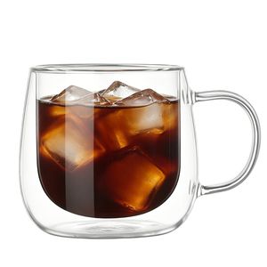 Premium Double Wall Insulated Tea Coffee Glass Mug for Travel Home Beverages