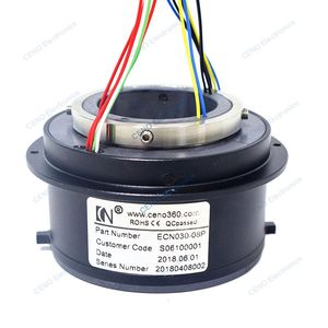 High temperature slip ring with through hole and high speed combined electric power and signal
