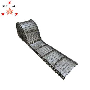 Ruiao Manufacturer Supply Steel Chip Conveyor Belt Chain Steel Hinged Apron Belt Chain