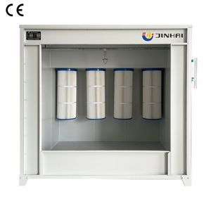 Jinhai Advanced Industrial Use Powder Painting Booth Manual Powder Coating Filter Recovery Booth