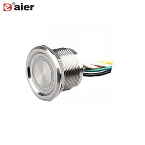 22mm Waterproof Momentary 12V LED Metal Piezo Push Button Switch
