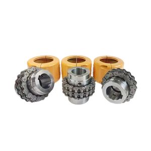 Steel Coupler Sprocket with Cover Roller Chain Rigid Coupling Transmission Chain Sprocket Coupling