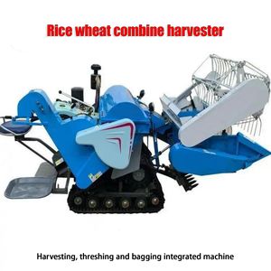Powerful 15HP Mini Rice and Wheat Harvester Machine