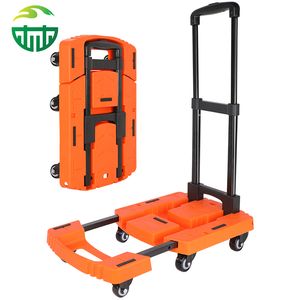 Foldable Plastic Utility Hand Portable Platform Cart Trolley Folding Cart Trolley Cart