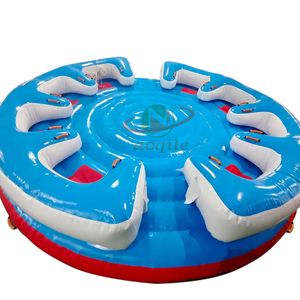8 Seater PVC Inflatable Disco Boat for Tow Surfing Water Skiing