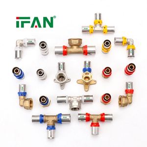 Ifan Factory Outlet Pex Fittings Brass 16-32mm Pex Press Brass Fitting Socket Pex Pipe Fittings