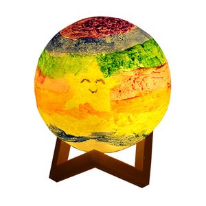 Wholesale 3D Moon Lamp DIY Drawing Painting Toy Craft Art with Wood Stand