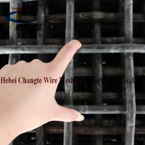 65mn Hook with Crimped Woven Wire Mesh, 45mn Mining Screen Mesh