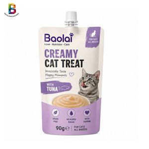Custom Printed 121℃ High Temperature Retort Spout Pouch Wet Cat Food and Dog Treats Liquid Meat Puree Packaging Bag Manufacturer