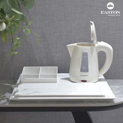 High Quality Hotel Guestroom Plastic Electric Kettle with Tray