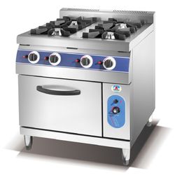 Cooking Range Freestanding Cooker Price Hotel Kitchen Equipment 4 Burner Gas Stove with Gas Oven (HGR-94G)