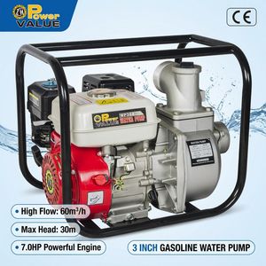 6.5HP Engine 3 Inch Gasoline Water Pump High Flow Agricultural Irrigation Pump Portable Petrol Water Pump for Garden Farm Irrigation Drainage
