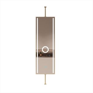Modern Hotel Bathroom Wall-Mounted LED Lighted Mirror