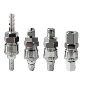 Stainless Steel One-Touch Air Hose Coupler Set - High Pressure C-Type Quick Connect Fittings