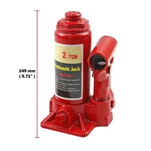 2t Hydraulic Bottle Jacks with Safety Valve 145 to 285 mm Portable Car Telescopic Bottle Jack Repair Tool