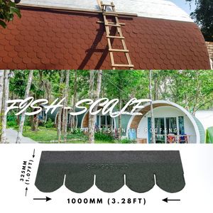 Cheap Price Manufacturer Atap Bitumen Round Fish Scale Sheet Roof Asphalt Shingle