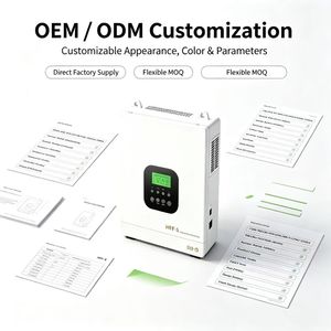 Smart off Grid Hybrid Solar Inverter with Battery Storage System and LCD Touch Screen Panel