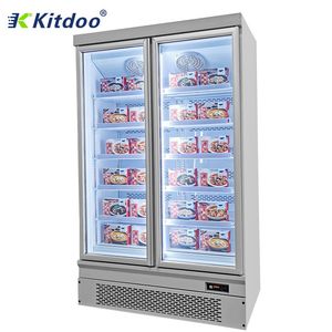 -22 Degree Upright Commercial Display Refrigerator Showcase Icecream Glass Door Freezer