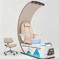 Luxury Massage Pedicure SPA Chair with Fiberglass Foot Tub and Dcs Control