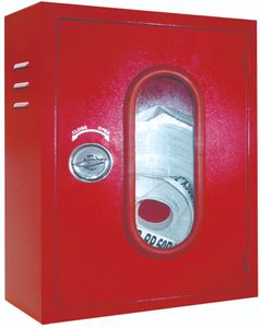 Steel Fire Hose Reel Cabinet with Oval Viewing Window Wall Mounted Fire Cabinet