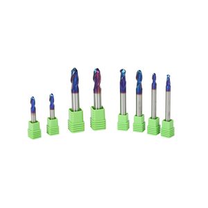 Solid Carbide 2 Flute Ball Nose End Mill CNC Milling Cutter with Nano Blue Coating