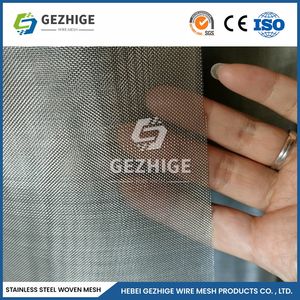 Gezhige Flexible Stainless Steel Cable Netting Factory China 12 Gauge Wire Mesh 1m Wire Mesh Width 250 Mesh 63 Micron Stainless Steel Wire Mesh