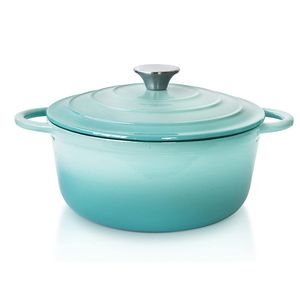 3 Qt Cast Iron, Enamel Coated Cookware Pot