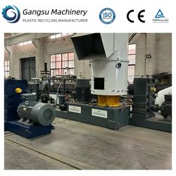 Plastic PP/PE Film ABS/PS/PC Flakes Recycling Granulating Machine with Automatic Strand Pull Strip Pelletizer
