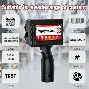 Handheld Inkjet Printer for Food Production Date, Carton & Bottle Cap Date Coder