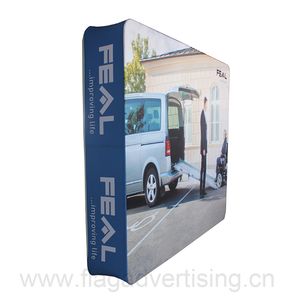 Custom Printed Trade Show Tension Fabric Display Banner Stand 3D Backwall