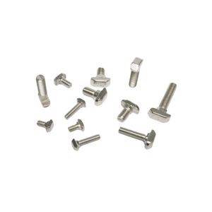 China Manufacturer Customized RoHS OEM ODM 5384 5385 5386 5387 Hardware Drop in T Studs CNC Machining T-Bolts (m5*10/12/16/20-20)