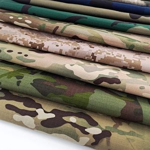 195GSM Tactical Ripstop Camo Fabric 150cm Width Tc 65/35 Poly Cotton Durable Hunting Gear Backpacks Outdoor Apparel Material
