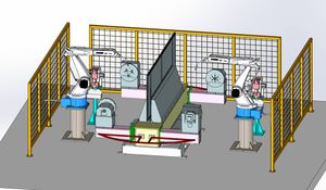 3 Axis L Type Welding & Positioner Turntable for Robot
