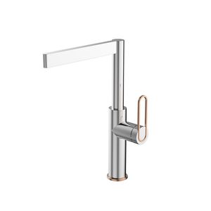 Luxury Waterfall Tap Single-Hole Simple Stylish Brass Kitchen Faucet