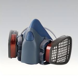 Reusable Half Face Respirator with Dual Cartridge for Chemical Protection