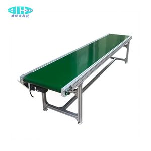 Industrial PVC/PU Green Rubber Flat Incline Feeding Belt Conveyor System Machine