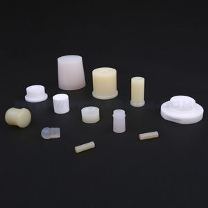 OEM Mould High Temperature Resistant Silicone Rubber Clear End Caps White Rubber Stopper
