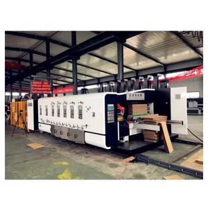 Qh Pack Corrugated Carton Box Automatic Flexo Printing Die Cutting Folder Gluer Machine