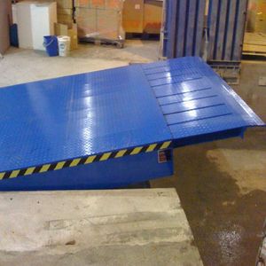 Heavy-Duty Mobile Dock Ramp for Efficient Meat Processing Operations
