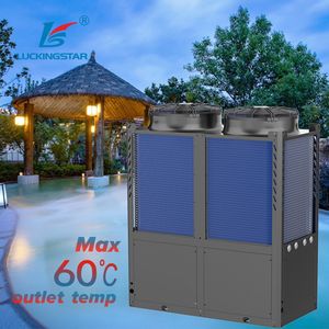 SPA Pool Water Heater 80kw 100kw 120kw Max 60 Degree High Temp Air Source SPA Heat Pump for Commercial Industrial Use
