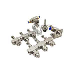 Adjustable 304 316 Stainless Steel Two Fluid Air Atomizing Spray Nozzle