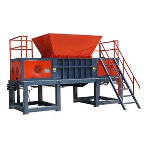 Advanced Electric Customized Alloy Steel Blades Double-Shaft Waste Tires Crusher