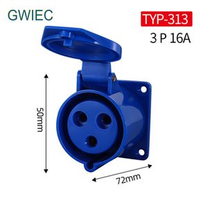 Gwiec Waterproof Industrial Plug and Socket with 16A 3p Embeded Socket