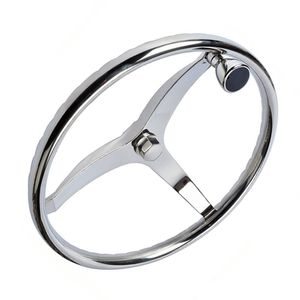 Premium Quality 3-Spoke Marine Steering Wheel with ISO Certification