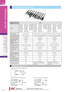 IP67 Fd Series Magnetic Switch Sensor with High Precision&Wide Application